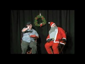 Contributed photo: Dan the Director (Tarr) interviews Santa Claus (Greenawalt)on the show in honor of the holiday season. This is the second episode of the show and is titled &amp;quot;Santa Claus Conquers the Martians.&amp;quot;